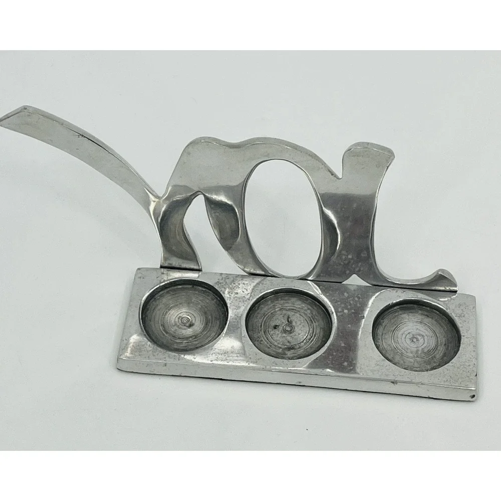 JOY Tealight Votive Candle Holder Christmas Cast Aluminum Made in India